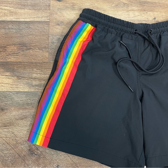 Humankind and Target Collaboration Black Shorts w/ Rainbow Leg Size M - Picture 4 of 7